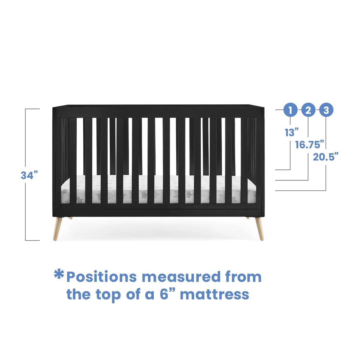 Essex 4-in-1 Convertible Baby Crib with Toddler Mattress - Product image 12