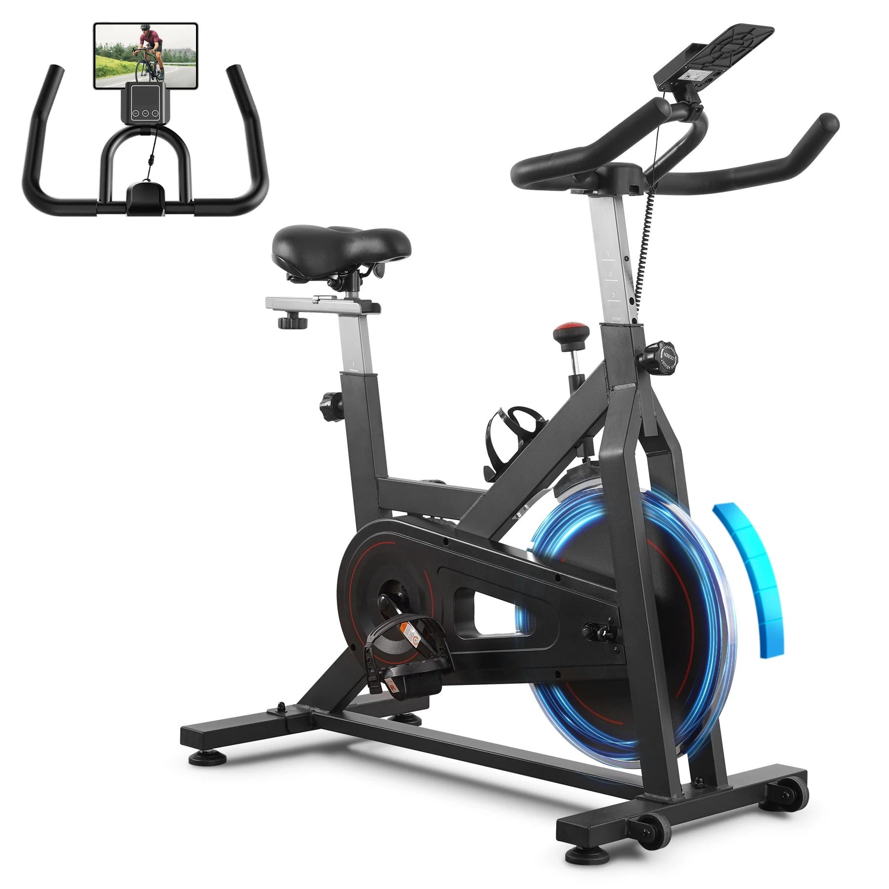 Naipo Exercise Bike Indoor Cycling Bike with 300 lb Big Seat Cushion for Home Cardio Leg Workout - Product image 9