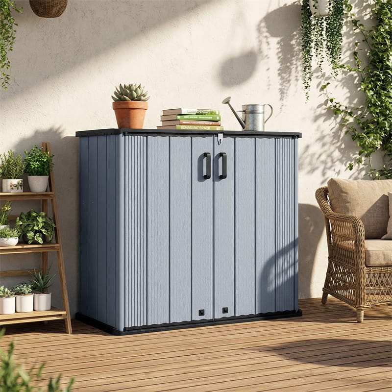 175 Gallon Outdoor Storage Shed, All-Weather Resin Patio Storage Box with Floor - Product image 14