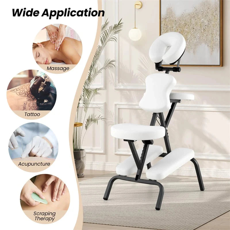 Portable Lightweight Massage Chair, PU Leather Tattoo Spa Chair with Thickened Sponge & Carrying Bag - Product image 20