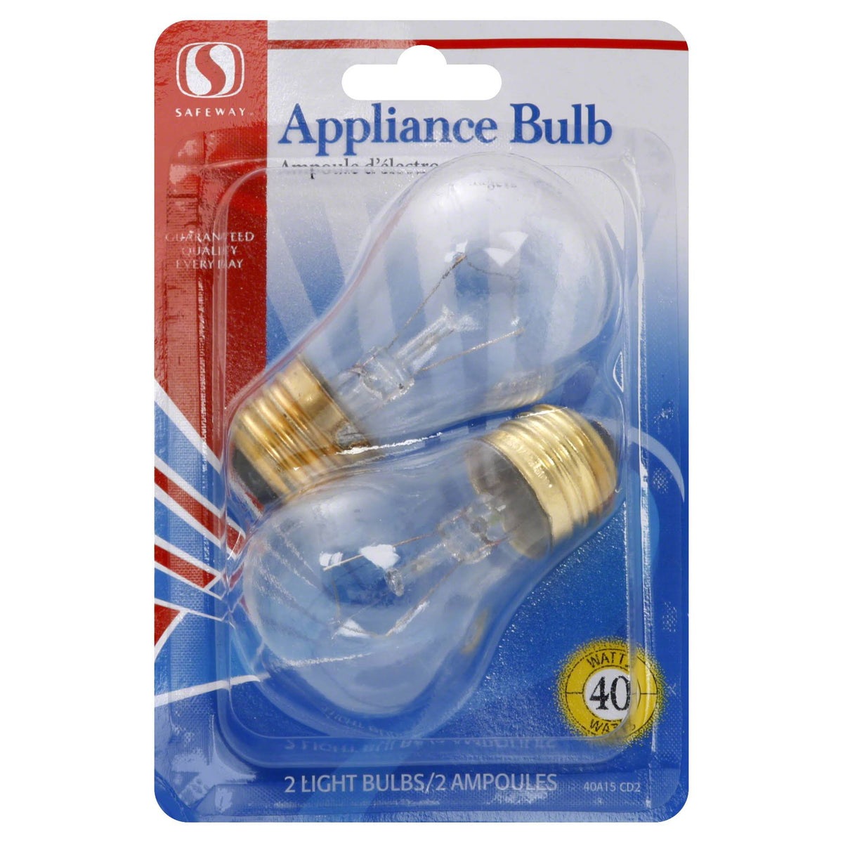 Safeway Light Bulbs, Appliance, 40 Watts - 2 bulbs - Product image 1