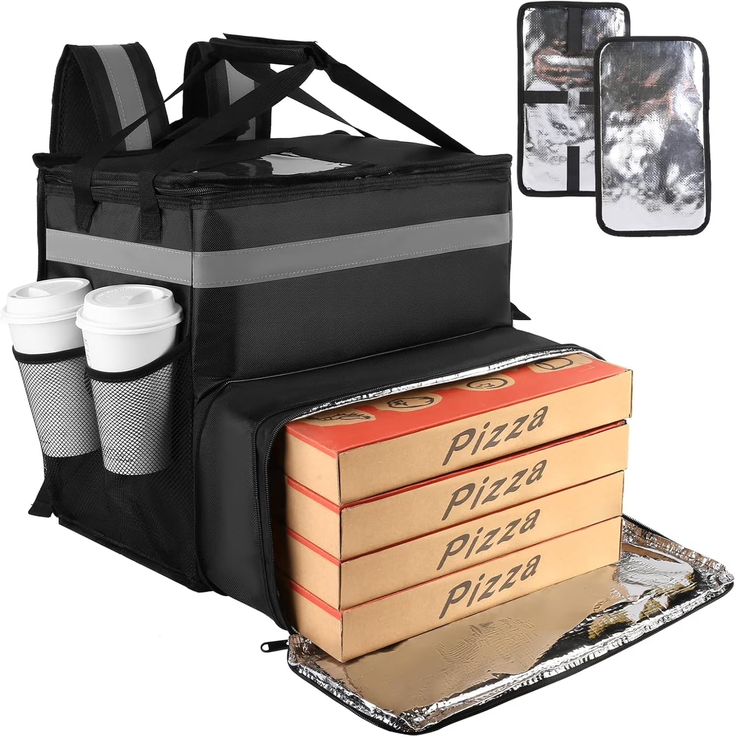 Large Insulated Food Delivery Bag, Expandable Cooler Backpack for Doordash Uber Eats - Product image 1